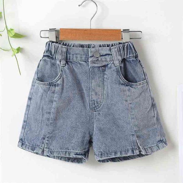 Sommer Baby Shorts für Kleinkind Mädchen Mode Kinder Elastische Taille Denim Hosen Baumwolle Teenager Jeans Kurze Kleidung Teenager 210622