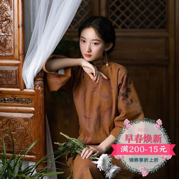 

spring and autumn silk xiangyun gauze thickened warm ethnic clothing, Red