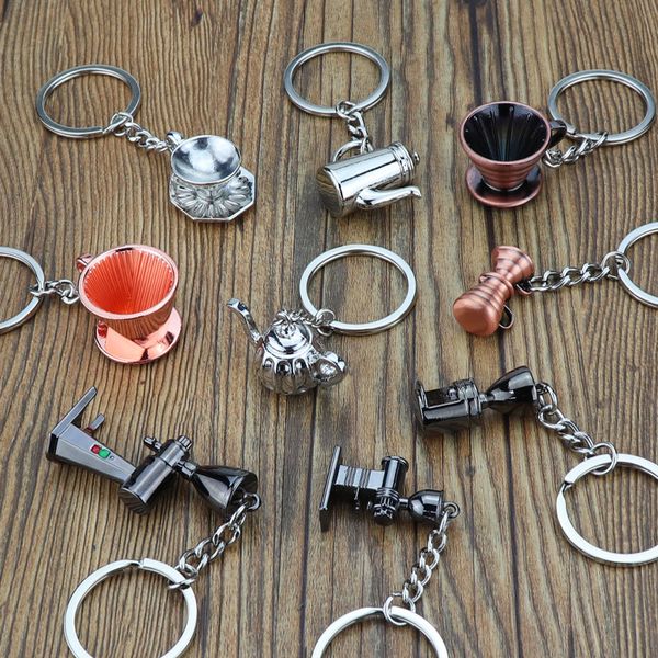 2021 Nuovi utensili da caffè Keychain Macchina da caffè Simulazione Keychain Best regalo all'ingrosso