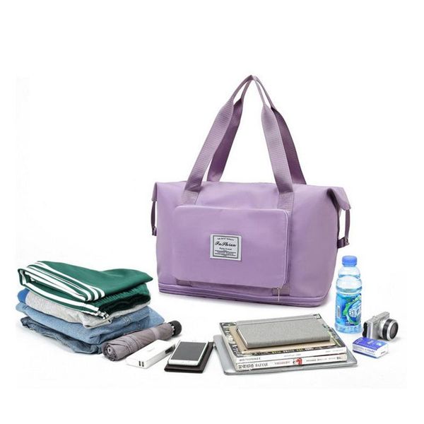 

storage bags foldable bag portable women traveling oxford waterproof clothes organizer large capacity handbags shoulder