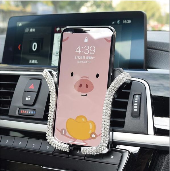 

cell phone mounts & holders universal car holder with bing crystal rhinestone air vent mount stand for in bracket
