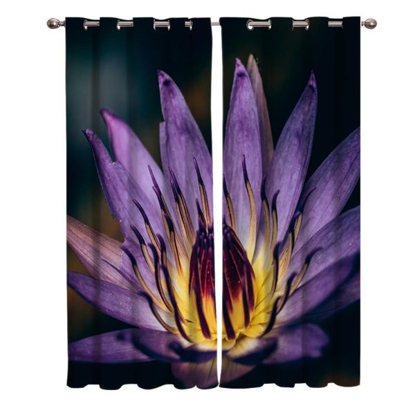 

curtain & drapes blooming lotuse purple flowers curtains for kids boy girl bedroom living room cortinas custom drape kitchen window