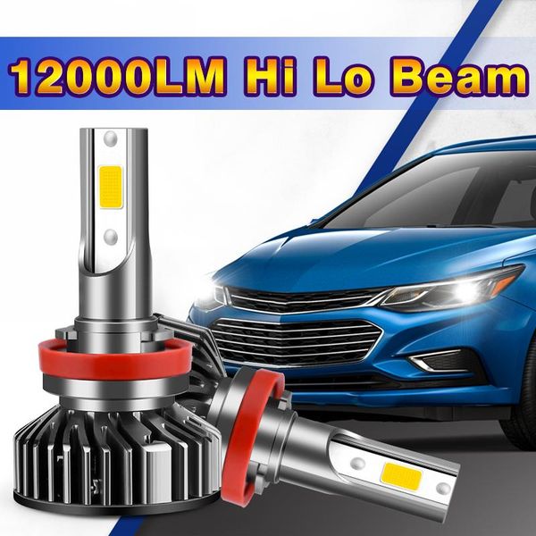 

car headlights h1 led lights 6000k white h4 h7 h8 h9 h11 9005 9006 with fan running lamp for cars high low beam waterproof bulbs