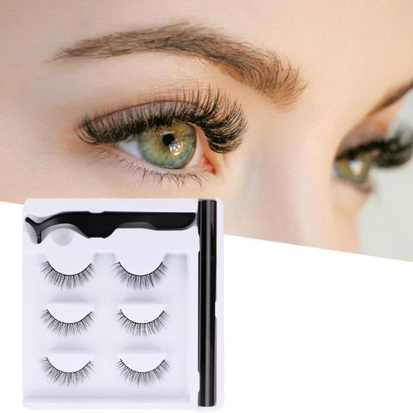 

s false eyelash self-adhesive easy to stick soft 3d fiber thick natural artificial for make up eyelashes