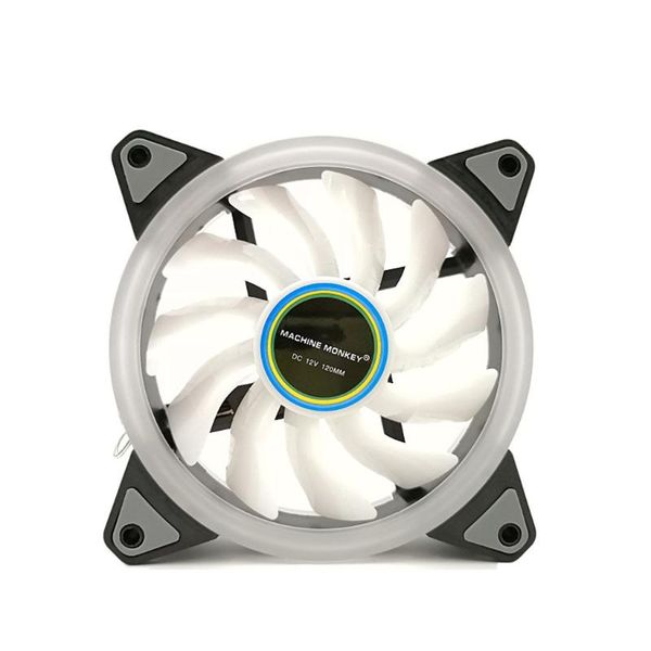 

lapcooling pads dual aperture rgb 12cm with 65 led light computer cpu radiator fan dc 12v 1100rpm usb cool 12x12x2.5cm