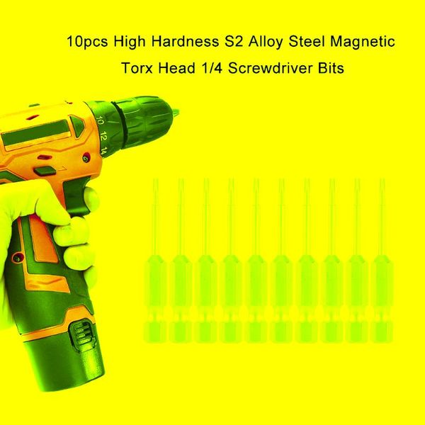 

1/4 hex shank star screw drive bits screwdriver tip holder hand tool 10pcs magnetic torx head heads tools
