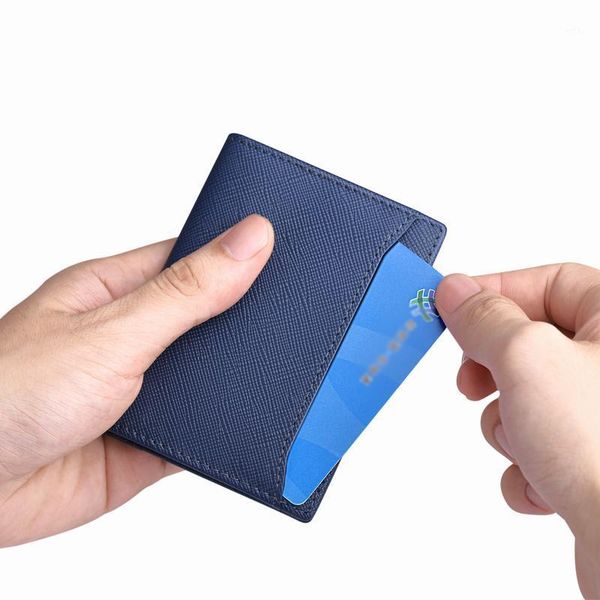 

wallets card holder male leather vertical ultra-thin business drivers license short wallet1, Red;black