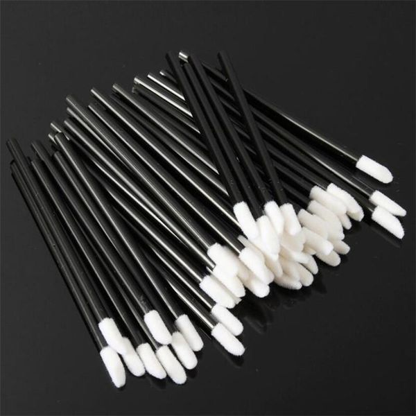 

makeup brushes 50pcs black disposable cosmetic lip brush lipstick glossy wands pen cleaner applicator eyeshadow gloss tools