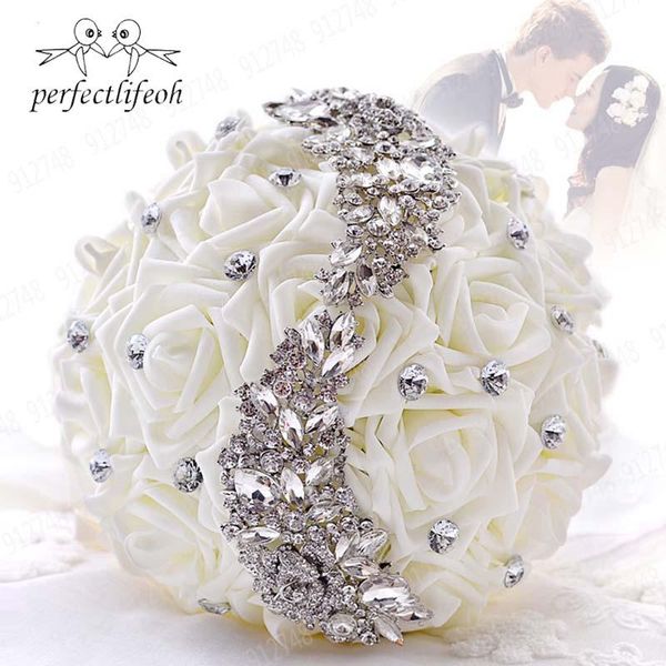 

wedding flowers perfectlifeoh bouque white bridesmaid bridal bouquets artificial rose bouquet