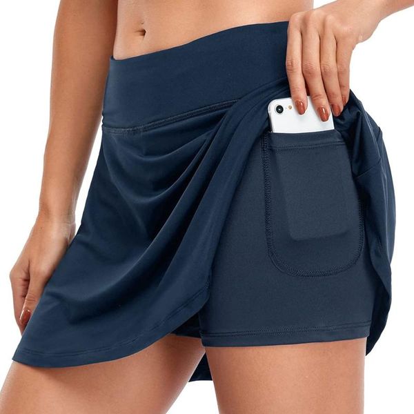 

skirts summer sports pocket tennis fitness short skirt badminton breathable quick drying women sport anti exposure, Black