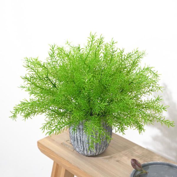 

decorative flowers & wreaths home decor plastic plants simulation shrubs green artificial grass for garden wedding party bar office desk dec