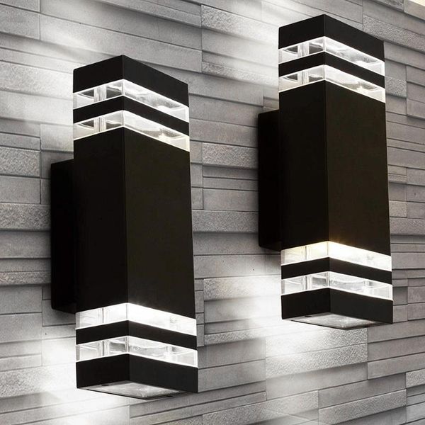 

wall lamp 12w square double head spotlights corridor lighting villa aisle waterproof mounted indoor outdoor courtyard led light