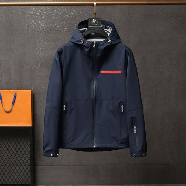 

Men's jacket Pull printing letters style coat high quality windproof casual spring and autumn winter clothing Design clothes blue hoodie, Black;brown