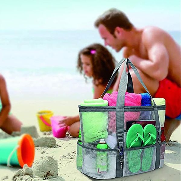 

storage bags swimming beach bag swimsuit mesh large travel sports handbag