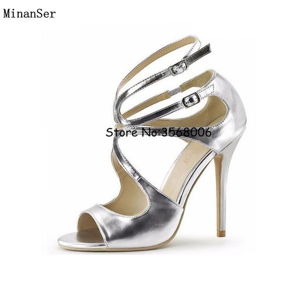 

black blue nude patent leather cross strap lady high heels rome designed open toe party dress shoes woman stilttoe sandals