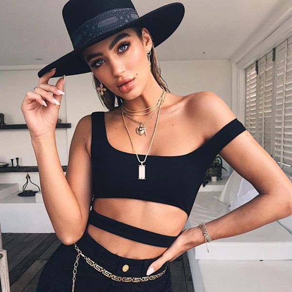 

women's jumpsuits & rompers hollow out solid skinny summer beach bodysuit 2021 women swimwear tank white female black fashion, Black;white