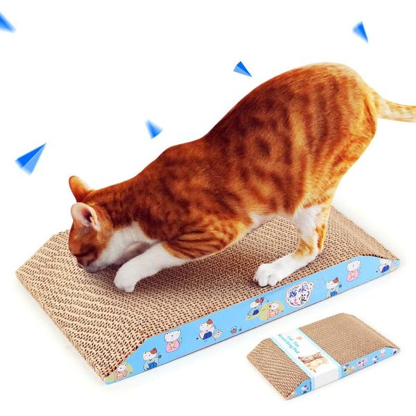 

cat toys interactive corrugated paper scratch board scratching for cats products pets cat's claw toy give catnip