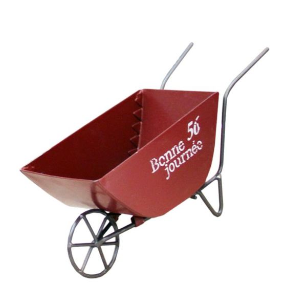 

gift wrap mini wheelbarrow flower box durable shape design potted plants vintage decorative vase (random color)