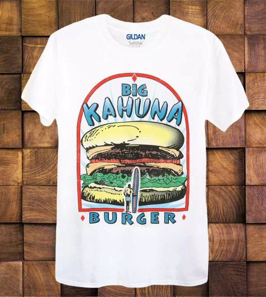 

big kahuna burger pulp fiction movie retro cool retro vintage t shirt 35, White;black