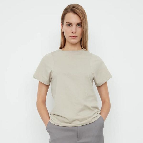 

summer products basic t cotton round neck fashionable solid color black and white gray narrow shoulder t-shirt women's