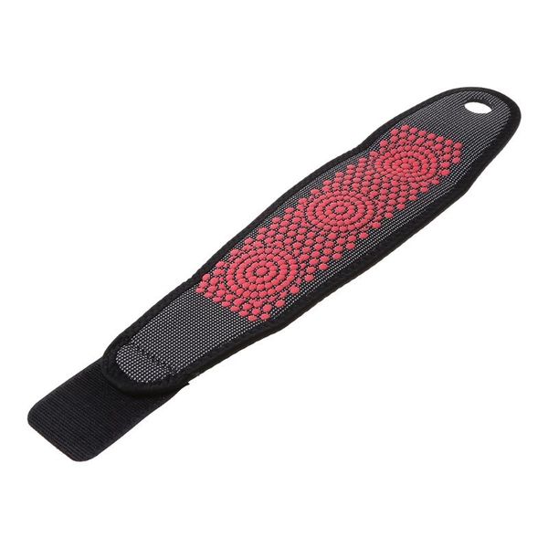 

wrist support magnetic therapy self-heating brace wrap with thumb loop heated hand warmer adjustable compression pain relief wri, Black;red