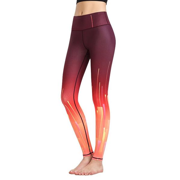 

women's yoga leggings sports pants fitness slim slimming printed workout running exercise clothes femme 2021 outfits, White;red