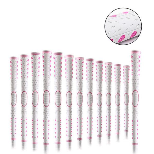 

golf rubber grip round club accessory handle midsize professional carbon yarn white with pink gift grips