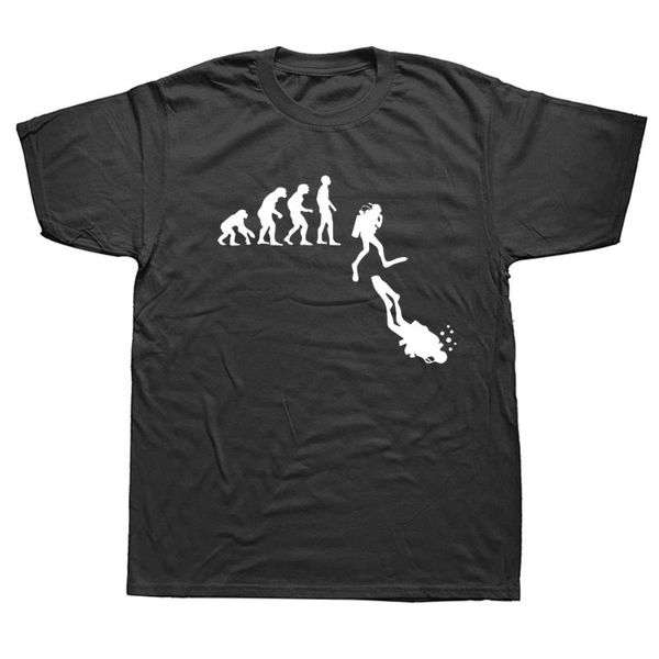 

evolution scuba diving normal people black t shirt fashion dive instructor tshirt men print awesome spearfishing tees men's t-shirts, White;black