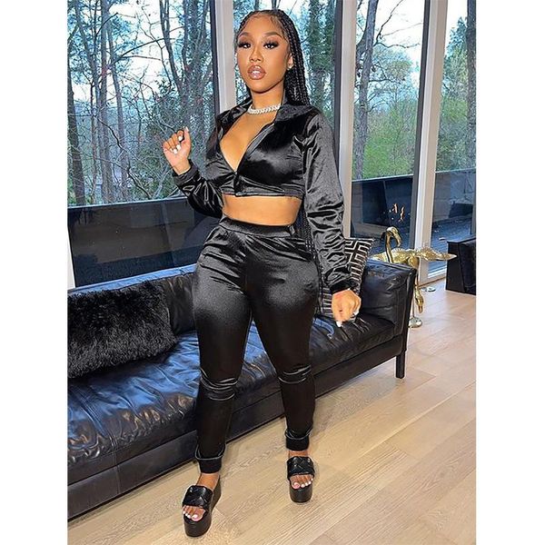 

women's two piece pants women faux leather pencil ruched stacked skinny + long sleeve v neck black bodycon crop summer streetwear, White