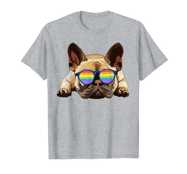 

french bulldog lgbt sunglasses tshirt funny lgbt pride gifts, White;black