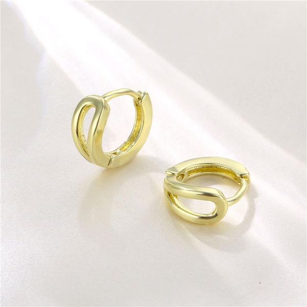 

hoop & huggie looxi gold color small round earrings for women minimalist huggies earring metal ear piercing jewelry fashion accessories, Golden;silver
