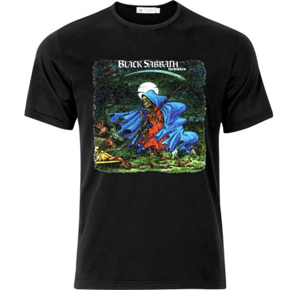 

Black Sabbath Inspired Distressed Effect T Shirt Black, White;black