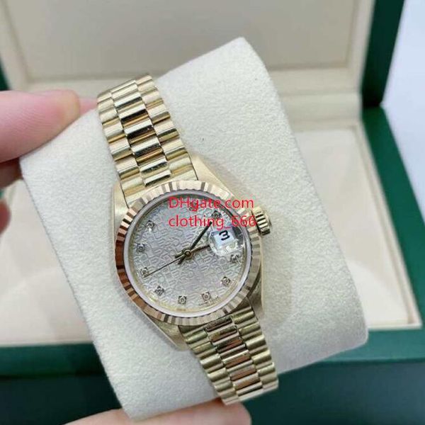 

luxury women watch sapphire 179171 179178 179174 26mm calendar classic pattern dial mechanical jubilee steel bracelet watch waterproof, Slivery;brown