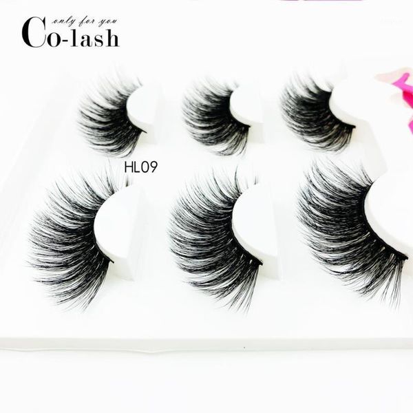 

colash 3 pairs faux mink eyelashes extension make up 25mm false fake eye lashes makeup wholesale lashes1