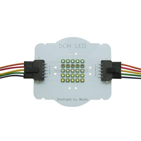 

bulbs customize 5 channel 25leds cree xpe xp-e2 rgbww led emitter lamp lights red green blue white warm with connectors wires