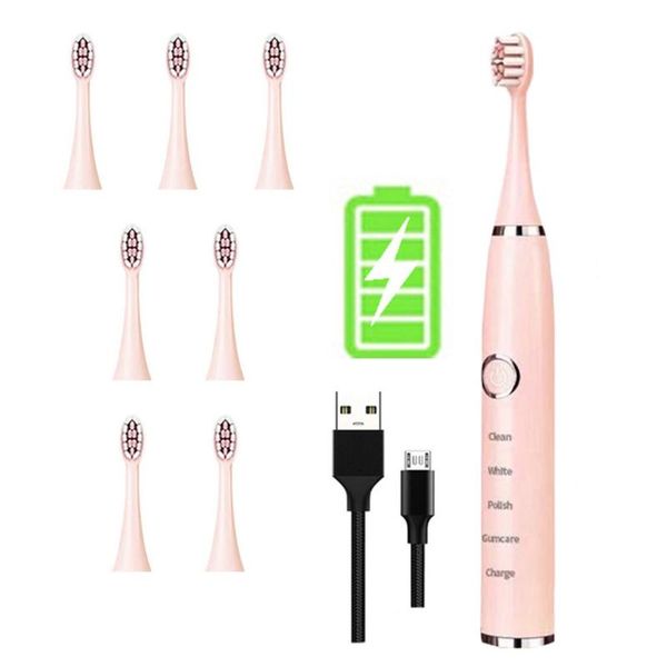 

automatic sonic electric toothbrush smart timer replaceable ipx7 waterproof rechargeable soft fur