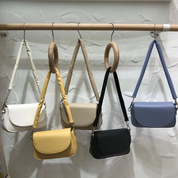 

shoulder bags 2021 women's bag cover zipper baguette high quliaty pu leather handbags mini crossbody two straps whole sale