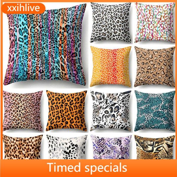 

pcs 45 * 45cm animal leopard pillowcase waist throw home decoration el car seat decorative cushion/decorative pillow