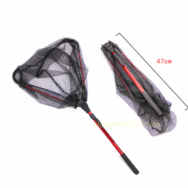 

fishing nets tools net folding aluminum alloy landing eva handle rubber accessories
