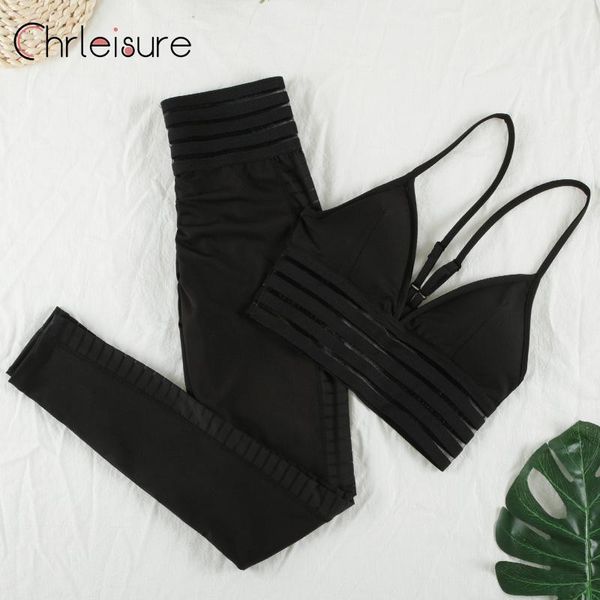 

yoga outfit chrleisure 2pcs lingerie set women fitness sports printed workout pants suits high waist push up bra sportswear leggings