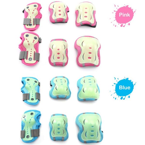 

outdoor sports protector gear safety pads set knee elbow wrist body protective guards for roller scooter skateboard bicycle &, Black;gray