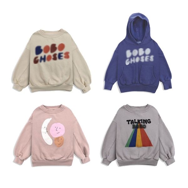 Çocuklar Kazak Hoodies Güz Moda Kış Sonbahar Kız Erkek Giysileri Sevimli Baskı Tişörtü Bebek Toddler Pamuk Dış Giyim Tops 211029