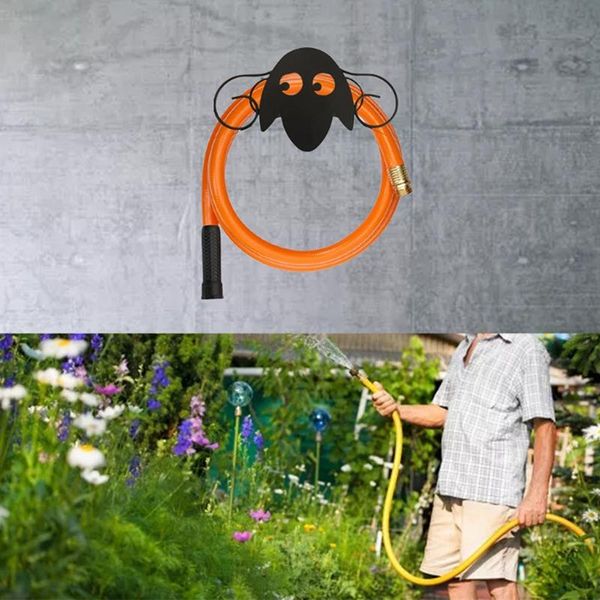 

black sheep water pipe rack vertical storage garden yard wall mount hose hanger iron decor decorative objects & figurines