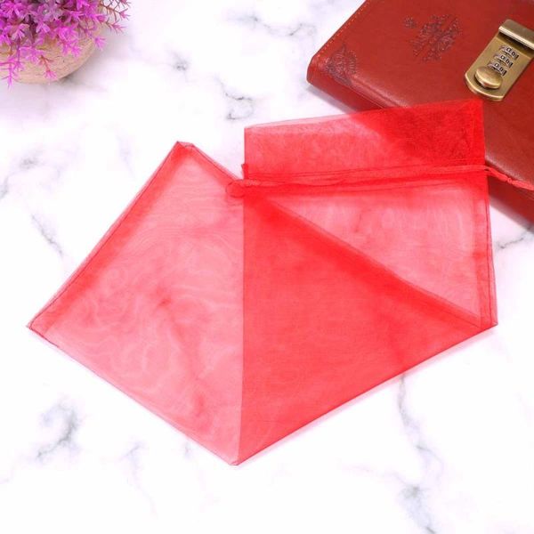 

gift wrap 10pcs gauze bag bottle cover reusable champagne beer drawstring pouch party favor (red)