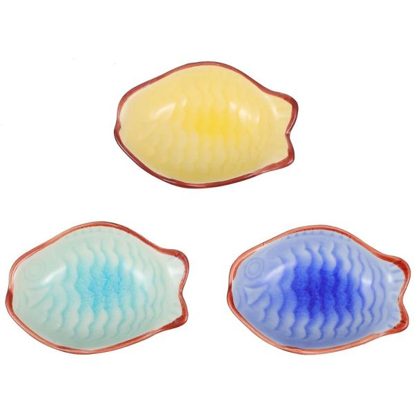 

dishes & plates 3pcs chilli sauce mini ceramic seasoning appetizer serving trays