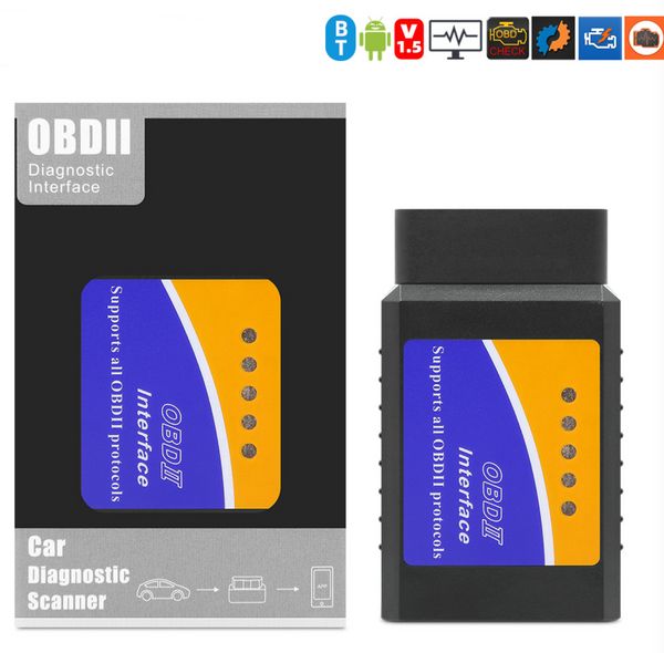 ELM 327 Bluetooth OBD II Araba Teşhis Aracı Android için ELM327 V1.5 BT OBD2 Tarayıcı