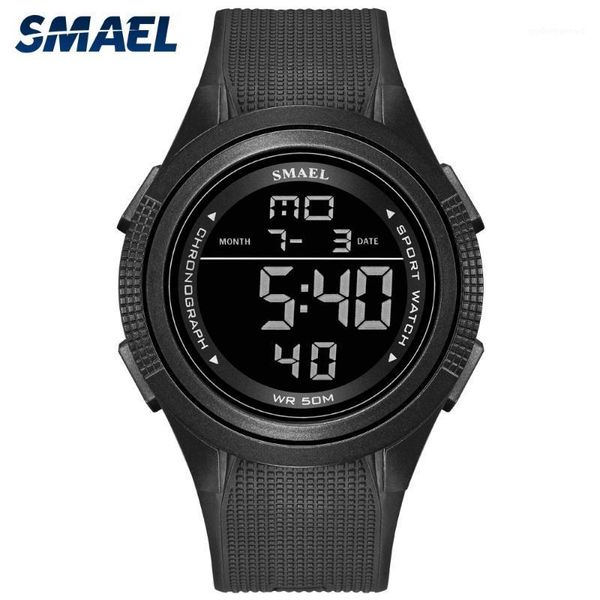 

sport watch for men fashion brand waterproof pu strap digital watches alarm clock relogio masculino 1220 wristwatches, Slivery;brown