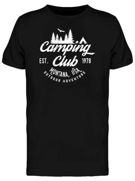

montana camping club graphic men's tee -image by shutterstock, White;black