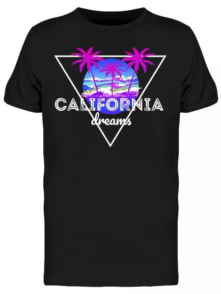 

california dreams retro tee men's -image by shutterstock, White;black