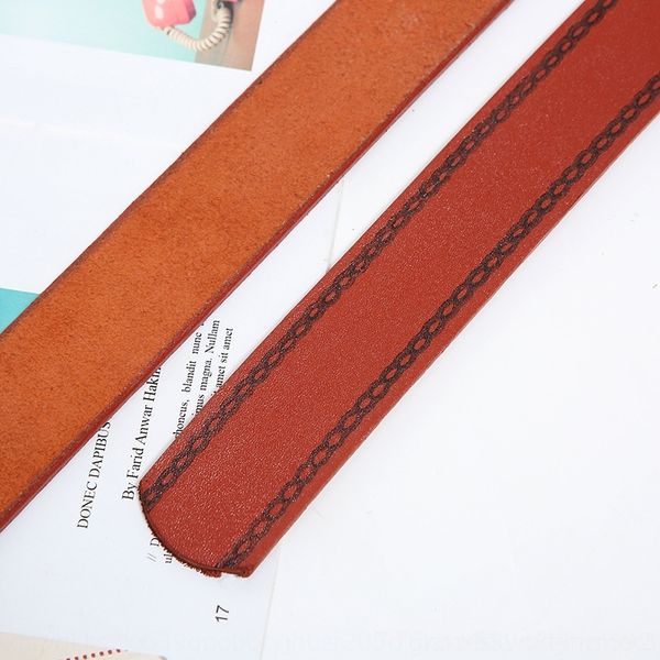 

s4l men's two-layer leather whole yellow cattle electrical fashion pinkorean belts pin casual versatile belt, Black;brown